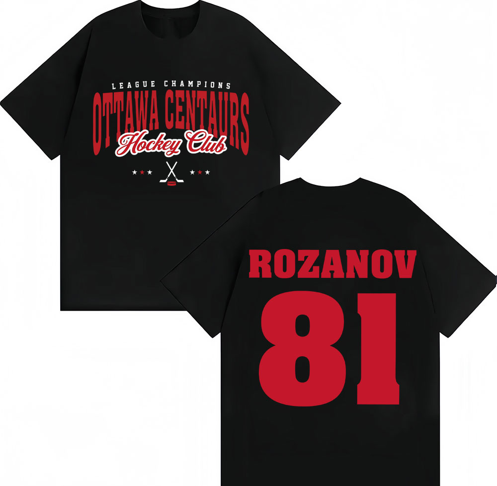 Vintage Fashion Tv - テレビ加熱ライバルリアイリヤ・ロザノフ 81 グラフィック Tシャツオタワ・セントアーズファッションレトロ半袖男性女性特大コットン Tシャツ