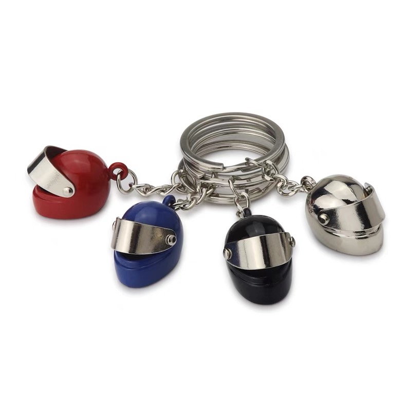 Vintage Fashion Ornaments - クリエイティブなオートバイのヘルメットキーホルダー,ヴィンテージメタルペンダント,ハンドバッグの吊り下げオーナメント,車のトラックのキーリングアクセサリー,キーホルダー