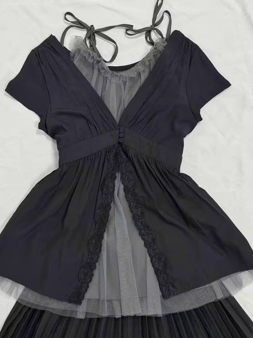 Vintage Fashion Outfit - ヴィンテージスイートロリータ3ピースセットアップ レディース 日本風 原宿 ヴィンテージミニスカート カジュアルカーディガン