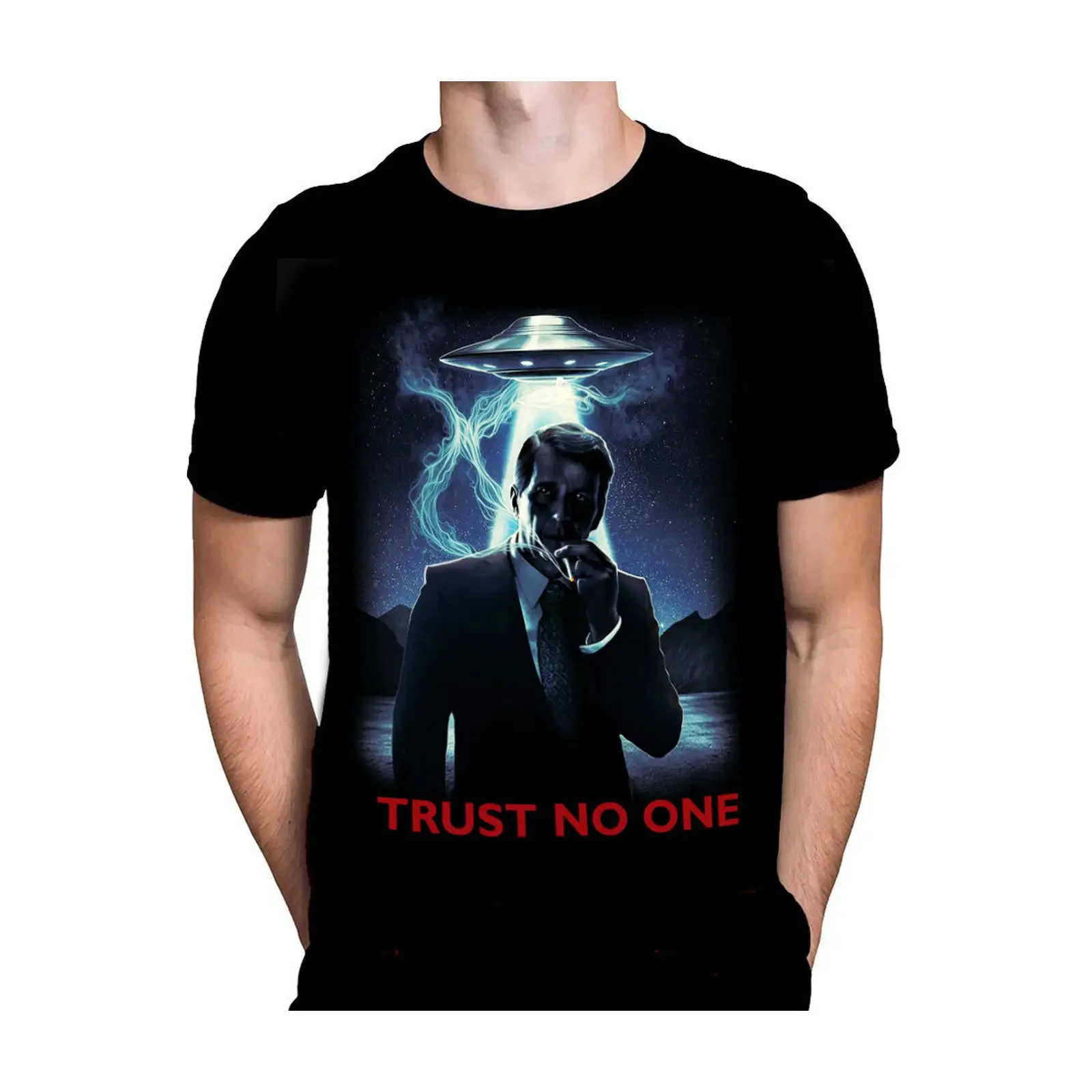 Vintage Fashion Tv - TRUST NO ONE ブラック Tシャツ サイズ