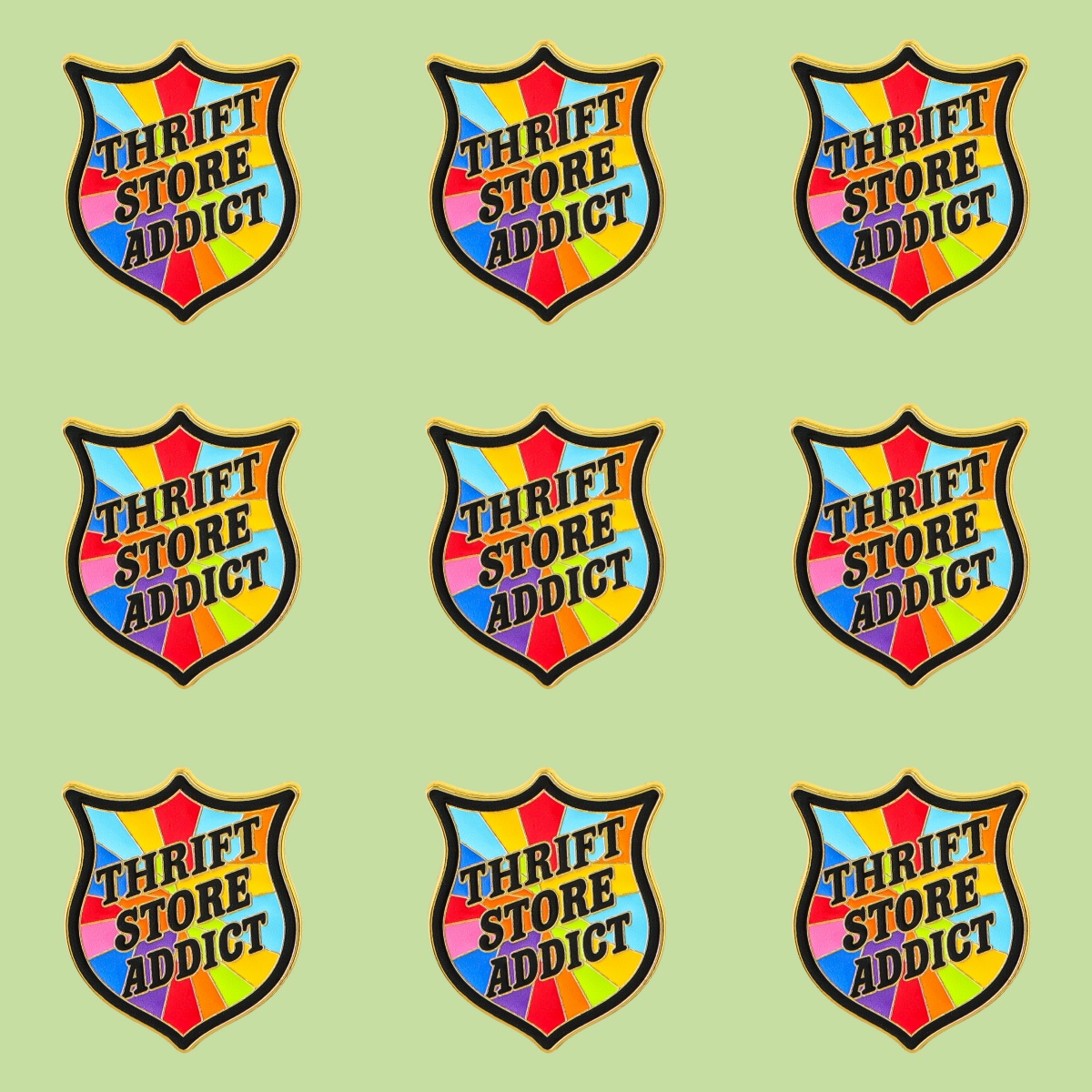 Vintage Fashion Thrift - 9個セット THRIFT STORE ADDICT エナメルピン ヴィンテージ