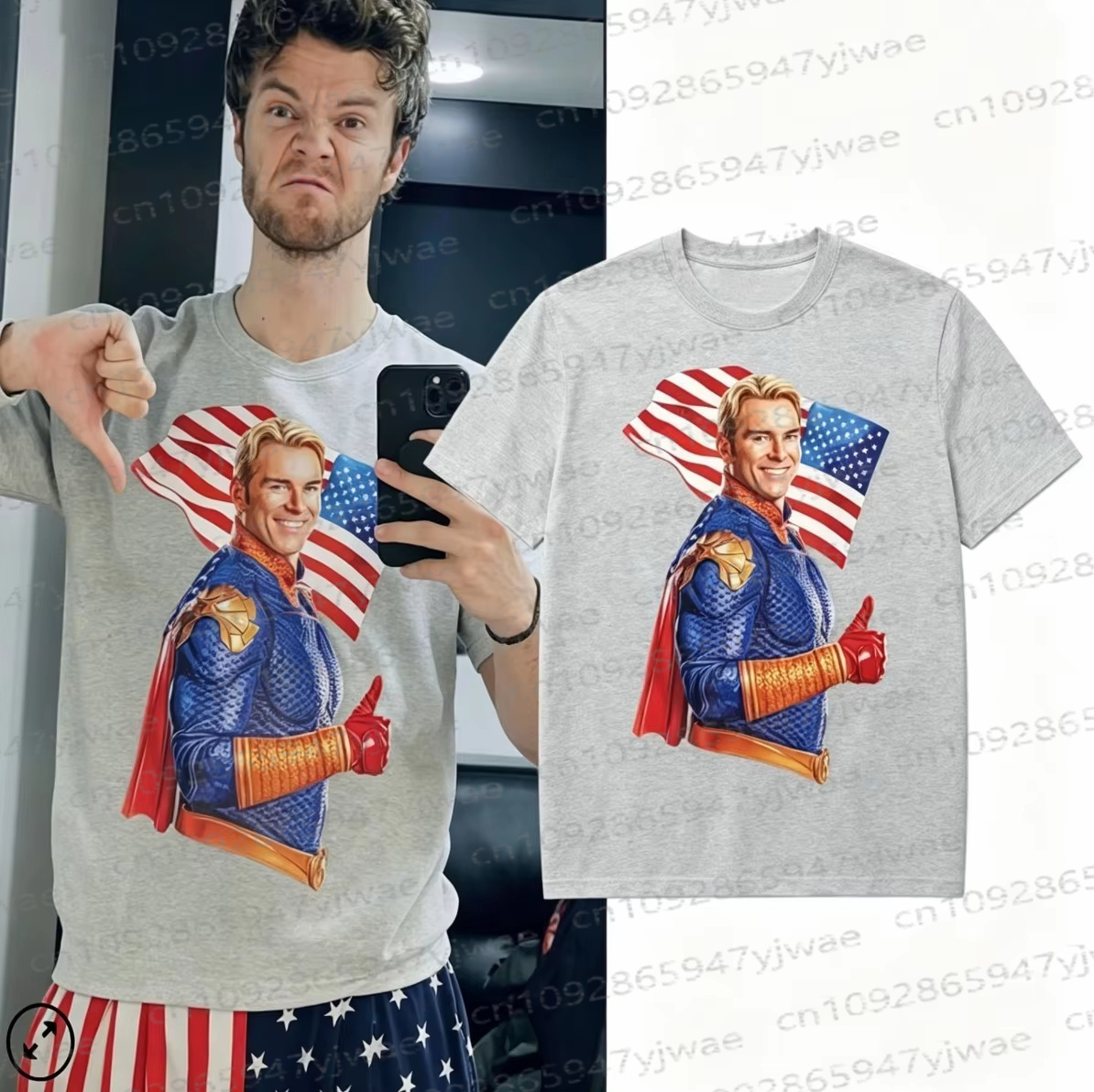 Vintage Fashion Tv - アメリカのテレビ「ザ・ボーイズ」ホームランダーグラフィックコットンTシャツ夏のストリートウェアY2k半袖ファッションカジュアルヴィンテージ親子Tシャツ