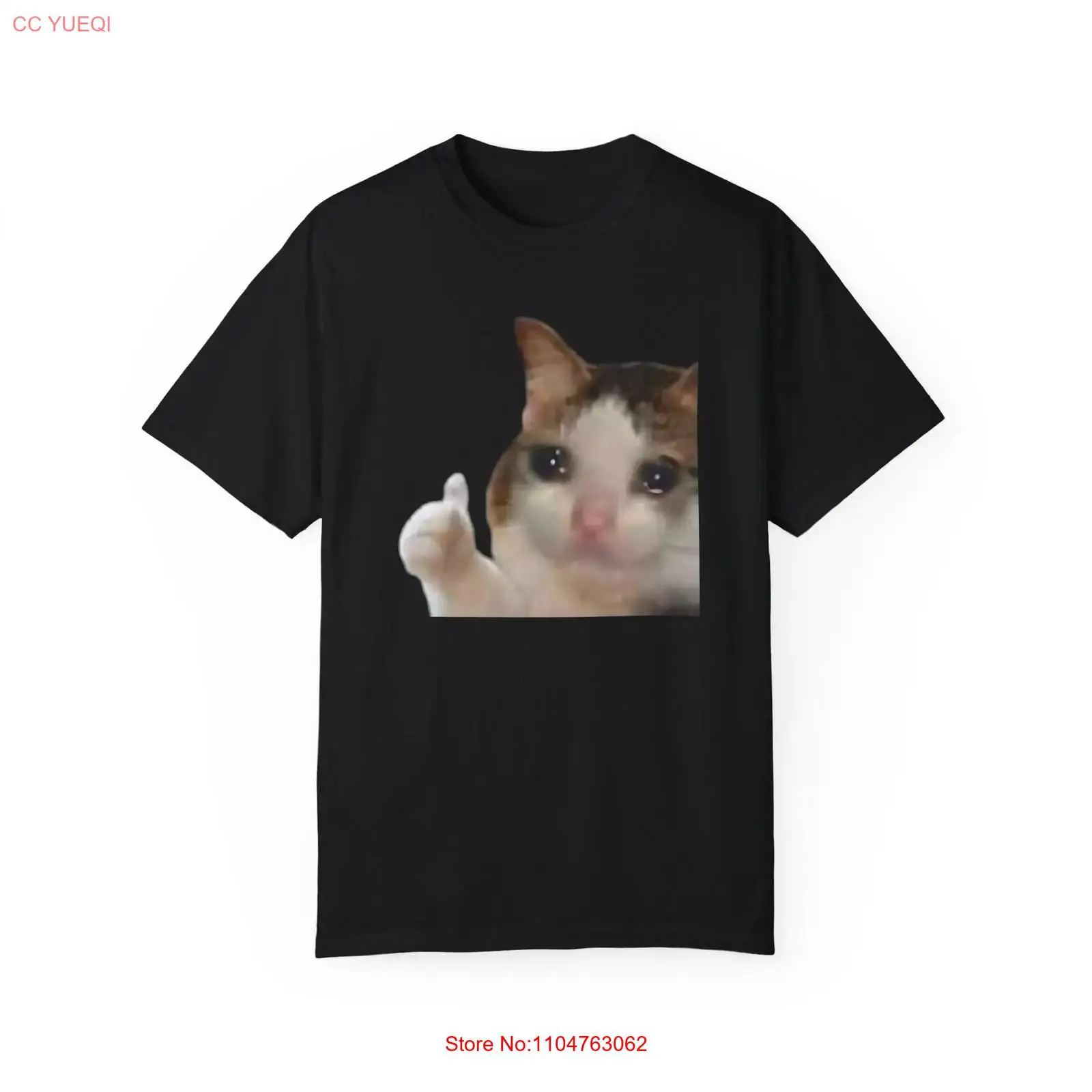 Quirky Vintage Fashion - サムズアップ猫ミームTシャツ面白い猫好きのためのユーモアヴィンテージ風ウォッシュドグラフィックトップス普段着に最適少しおしゃれ