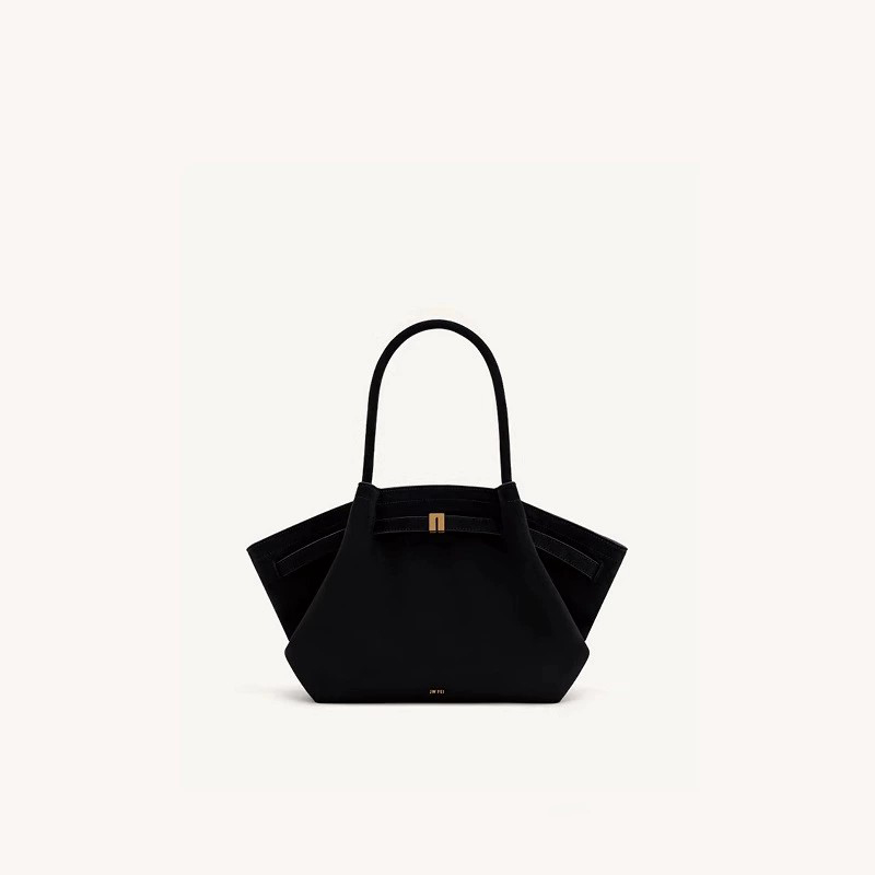 Vintage Fashion Ornaments - JW PEI ファッションブラックヴィンテージスエードナップハンドバッグ餃子パン女性用ソリッドカラーシンプルメタルオーナメントクロスボディバッグ
