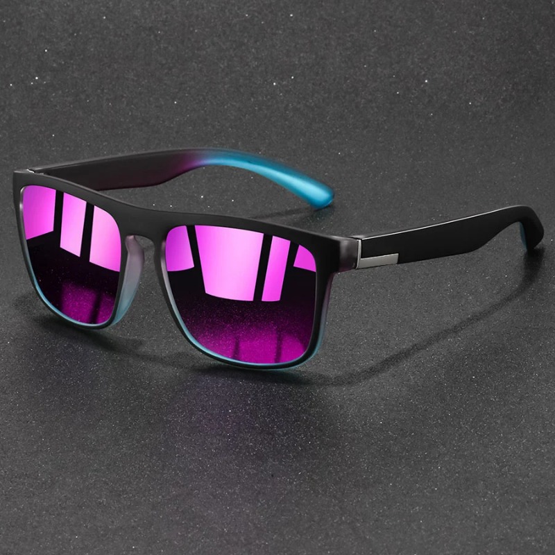 Vintage Fashion Glasses - ファッションヴィンテージスクエアスポーツサングラス男性女性釣り運転用男性ブランドデザイナーサングラスアンチグレア UV400 メガネ