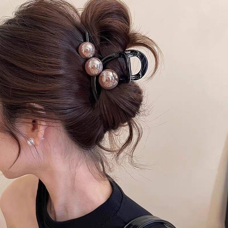 韓国パールクロスヘア爪カニ女性女の子のためのエレガントな髪飾 - Vintage Fashion Ornaments のレビューと価格