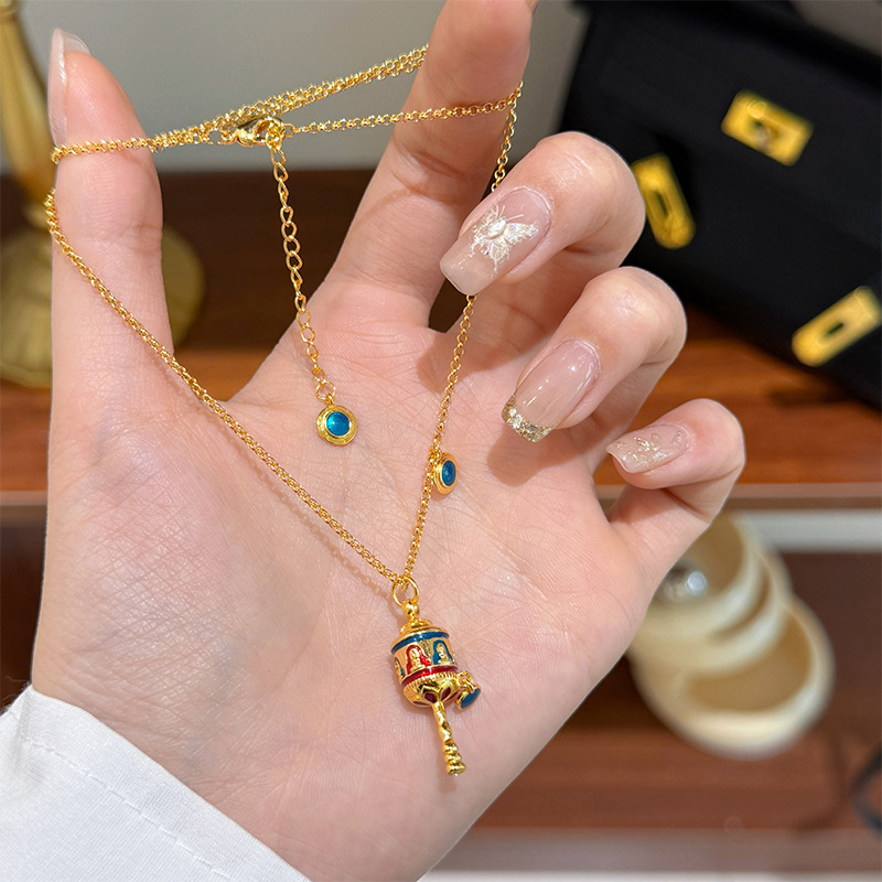 TikTokで流行中の中国風カラフルな水滴エナメル祈祷輪ネッ - Vintage Fashion Tiktok のレビューと価格