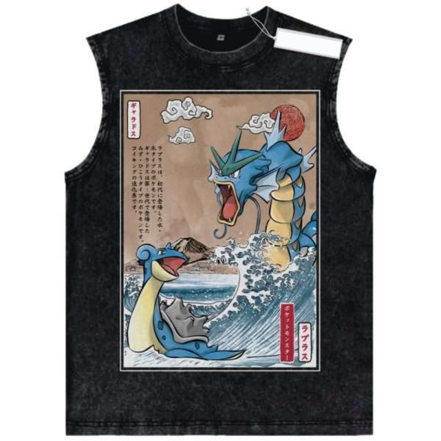ヴィンテージウォッシュ加工ポケモンキャラクタータンクトップ男 - Vintage Fashion Tv のレビューと価格