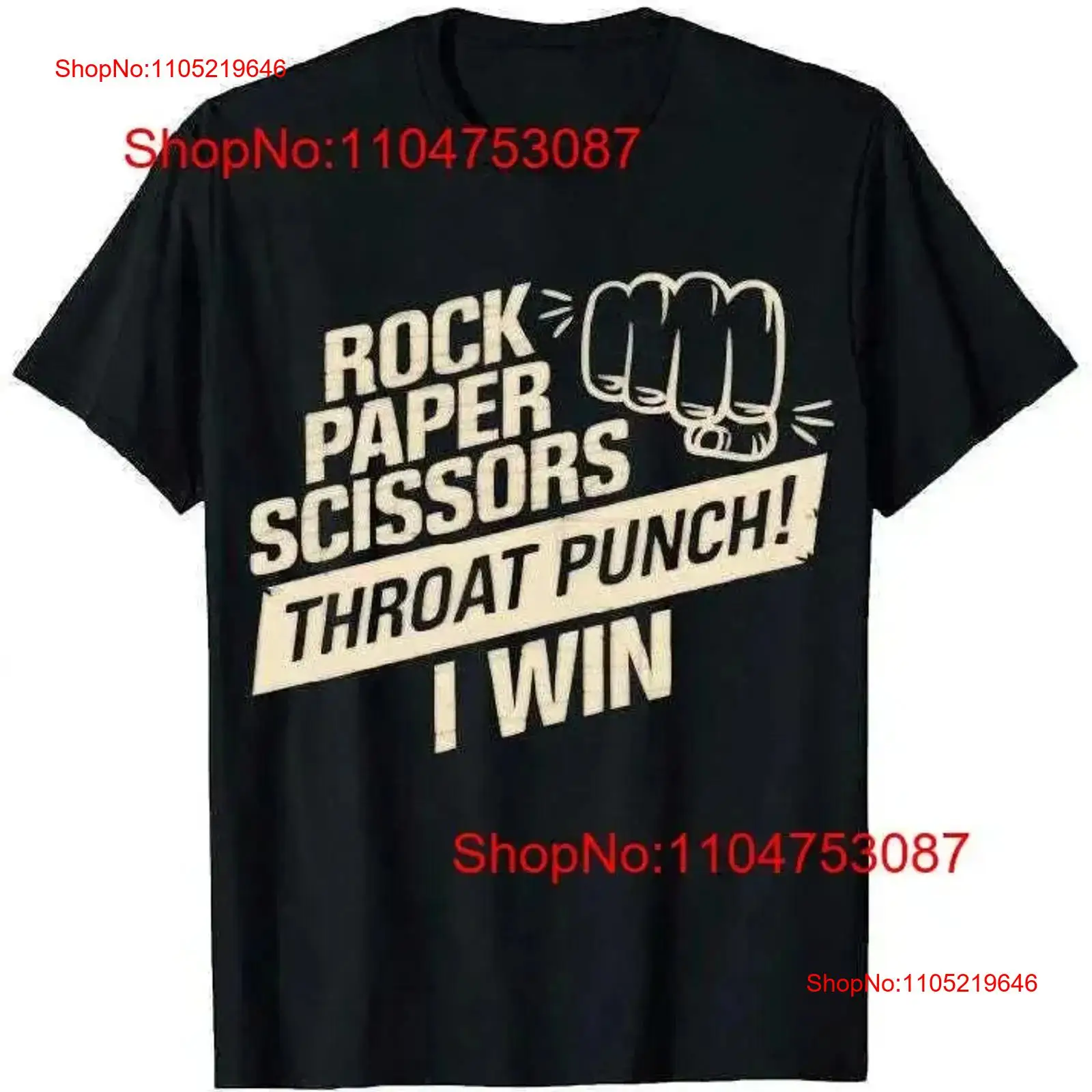 ロックペーパーサイズーズ スロートパンチ Tシャツ 面白いゲ - Quirky Vintage Fashion のレビューと価格