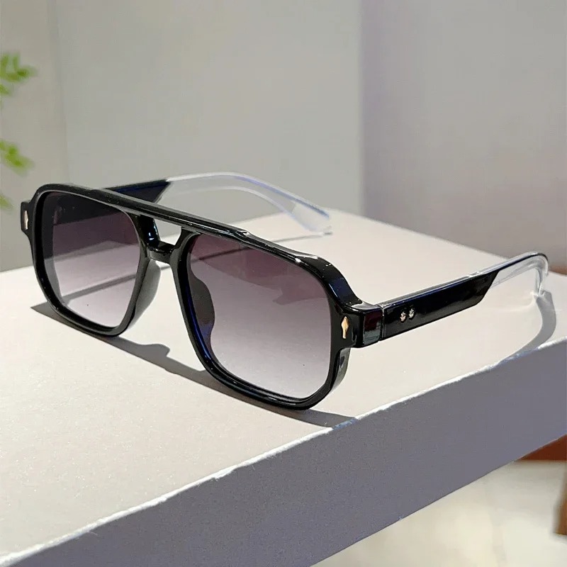 新しいヴィンテージダブルブリッジスクエアサングラスファッショ - Vintage Fashion Glasses のレビューと価格