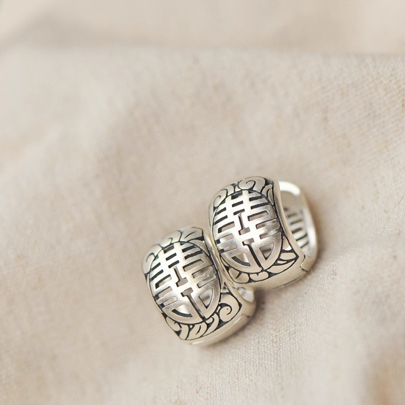 925 シルバー イヤリング ファッショナブルなレトロ マッ - Vintage Fashion Ornaments のレビューと価格