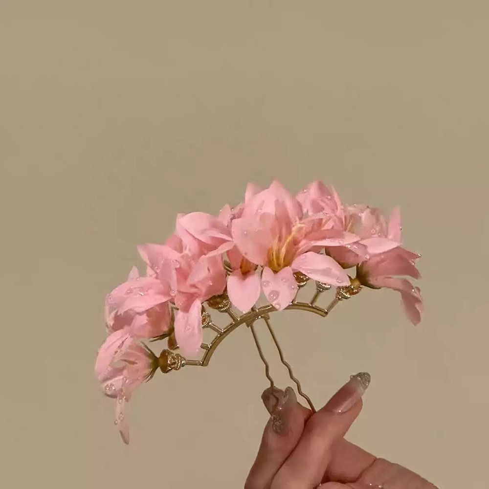 バラの花赤い花のヘアピン中国風装飾ブライダルヘア飾りスーパー - Vintage Fashion Ornaments のレビューと価格
