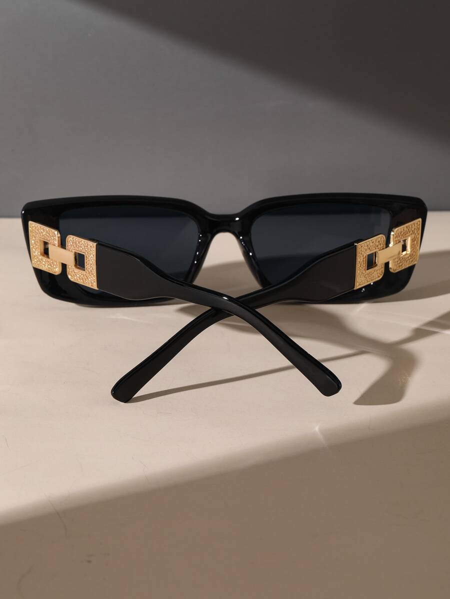 1ペアのヴィンテージプラスチックフレーム幾何学模様のメガネ、 - Vintage Fashion Outfit のレビューと価格