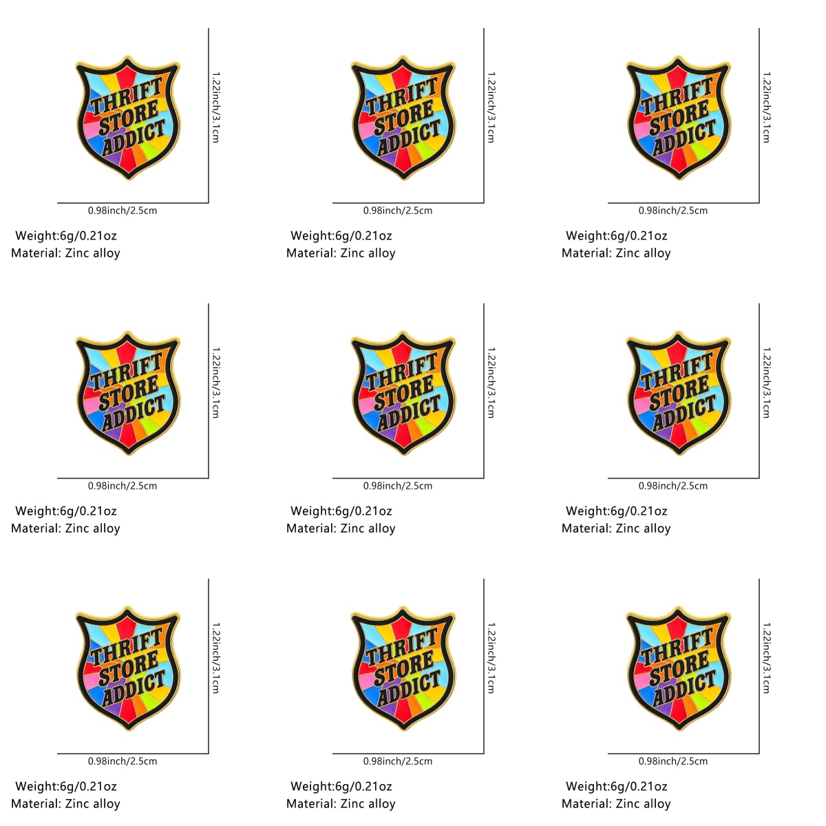 9個セット THRIFT STORE ADDICT エナメル - Vintage Fashion Thrift のレビューと価格