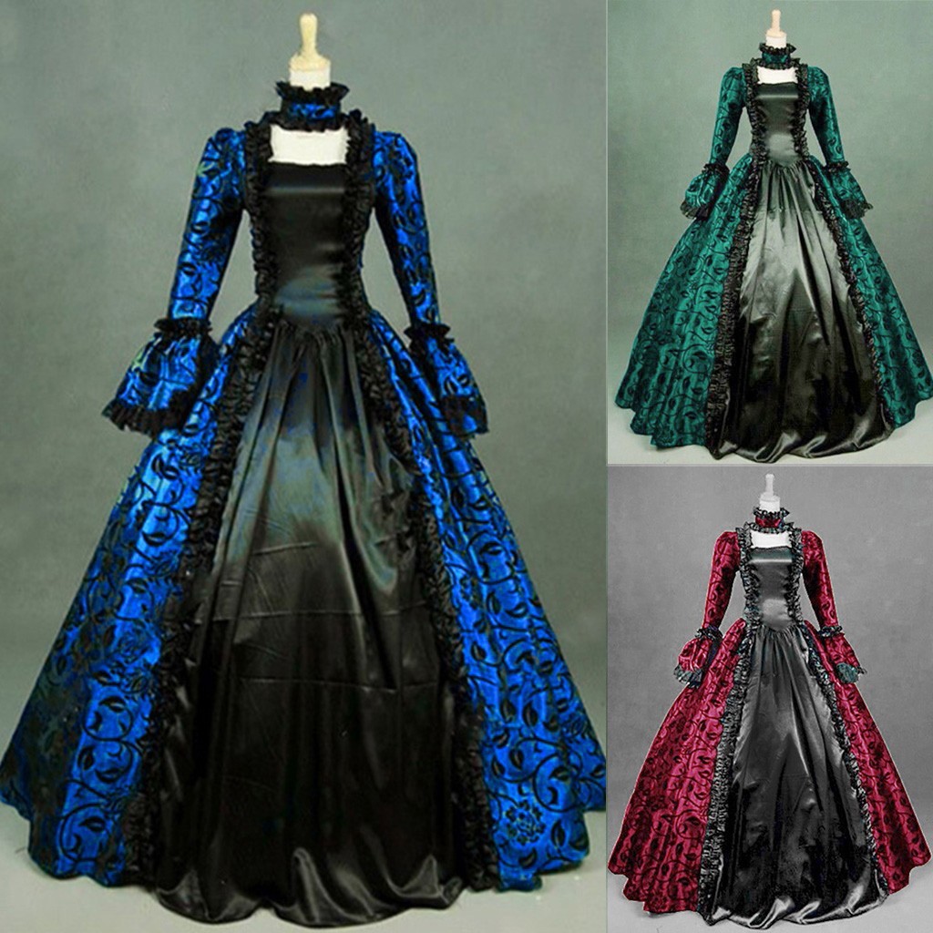 女性ヴィンテージ絶妙なドレスゴシックレトロ花柄ボールガウンド - Vintage Fashion Dress のレビューと価格