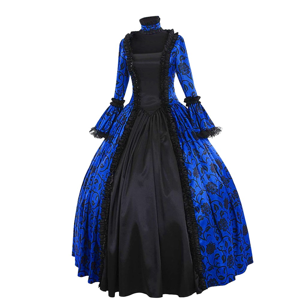 女性ヴィンテージ絶妙なドレスゴシックレトロ花柄ボールガウンド - Vintage Fashion Dress のレビューと価格