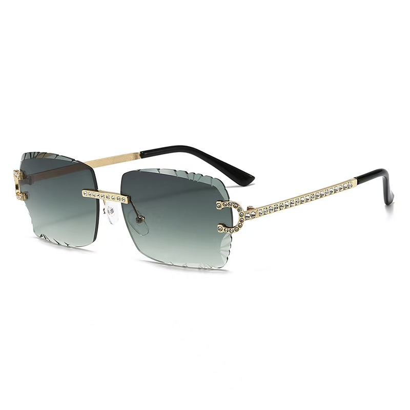 ファッションリムレススクエアサングラスヴィンテージダイヤモン - Vintage Fashion Glasses のレビューと価格