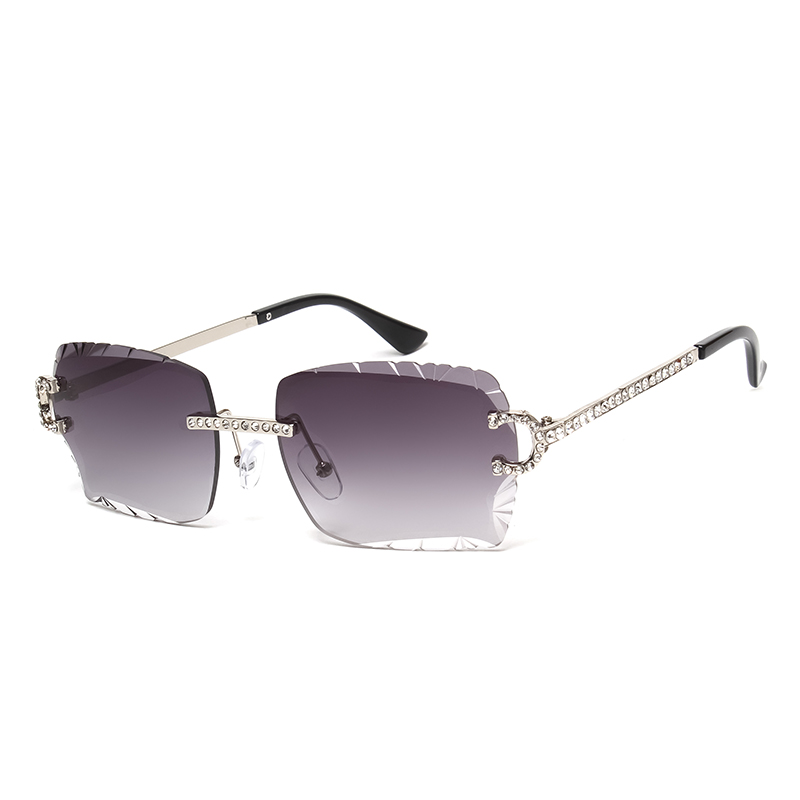 ファッションリムレススクエアサングラスヴィンテージダイヤモン - Vintage Fashion Glasses のレビューと価格