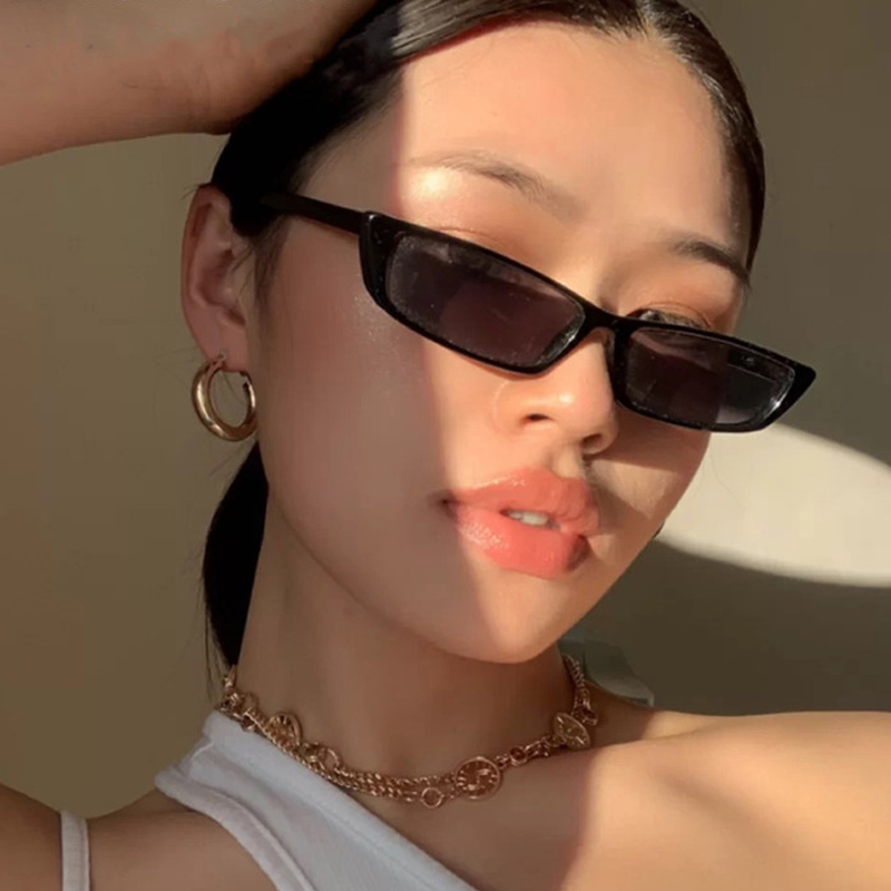 小さな長方形サングラスファッション女性レトロ小さなフレームサ - Vintage Fashion Glasses のレビューと価格
