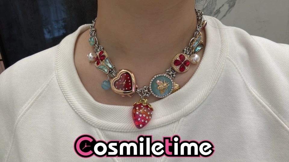 Y2Kヴィンテージネックレス 女性用 キュートなストロベリー - Vintage Fashion Tv のレビューと価格