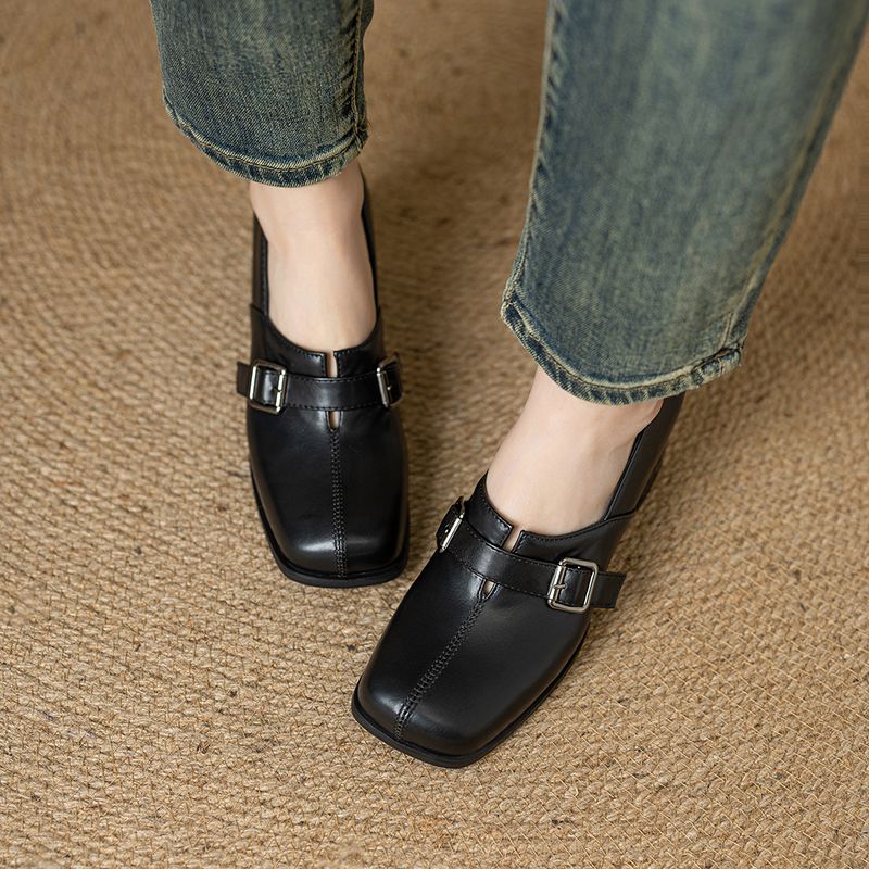 Girseaby ヴィンテージ女性パンプススクエアトゥブロッ - Vintage Fashion Designers のレビューと価格